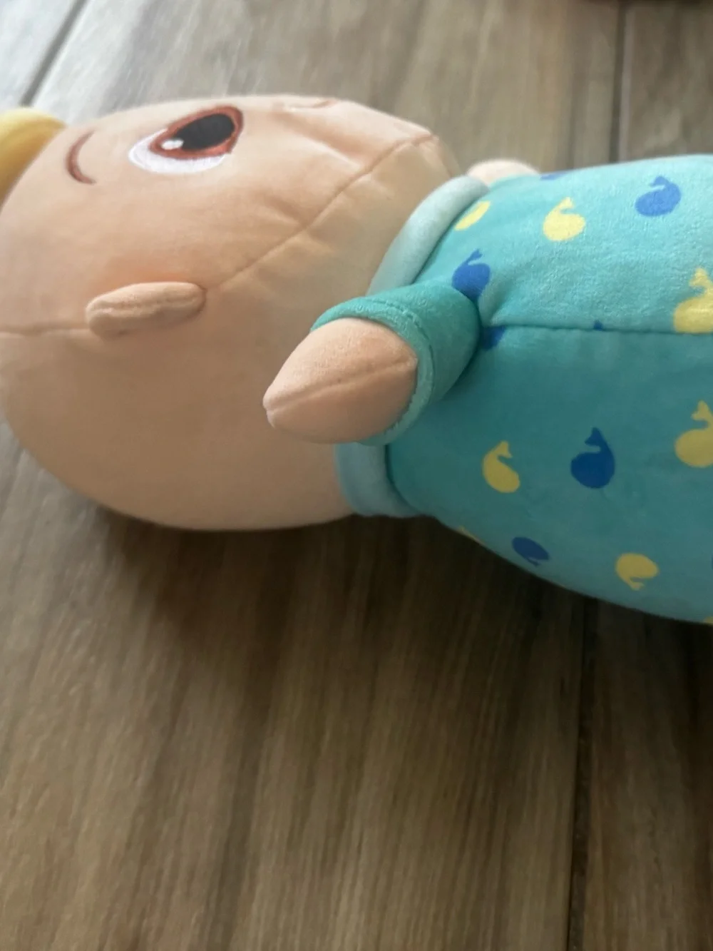 Plush J.J Baby Doll Soft Toy - Blue and Yellow- cocomellon